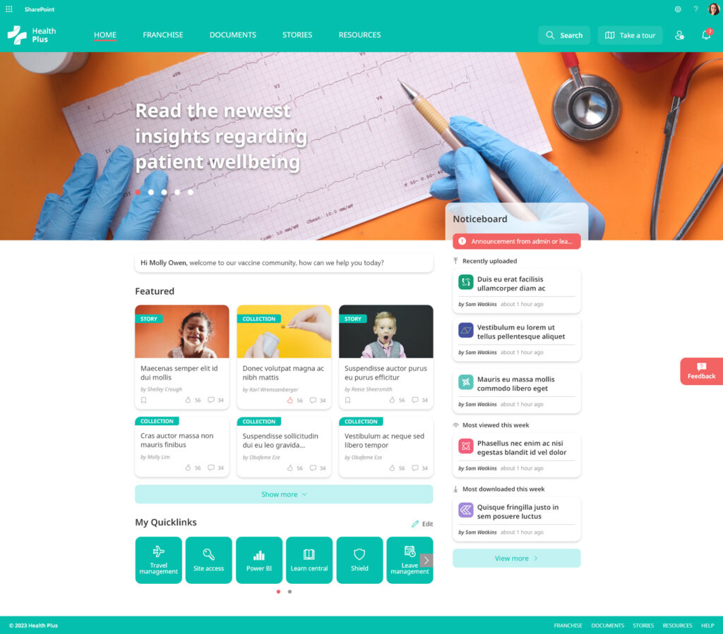 10 great SharePoint intranet site examples - Lightspeed365